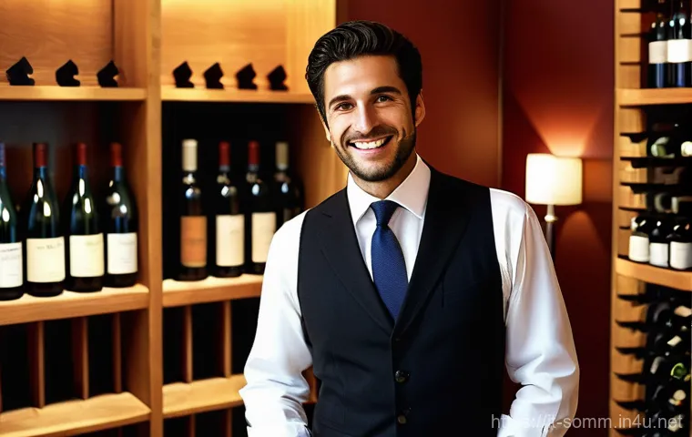 소믈리에 자격증 시험 접수 방법 - **Prompt:** "A dedicated young Italian sommelier student, either male or female, meticulously studie...