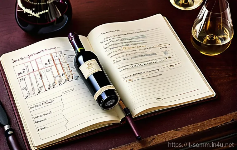 소믈리에 필수 실무 도구 - **Prompt:** An artistic, atmospheric still life photograph showcasing a beautifully crafted crystal ...