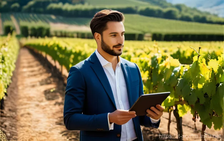 소믈리에 실무 연수 프로그램 후기 - Image Prompt 1: The Modern Italian Sommelier - Bridging Tradition and Technology**