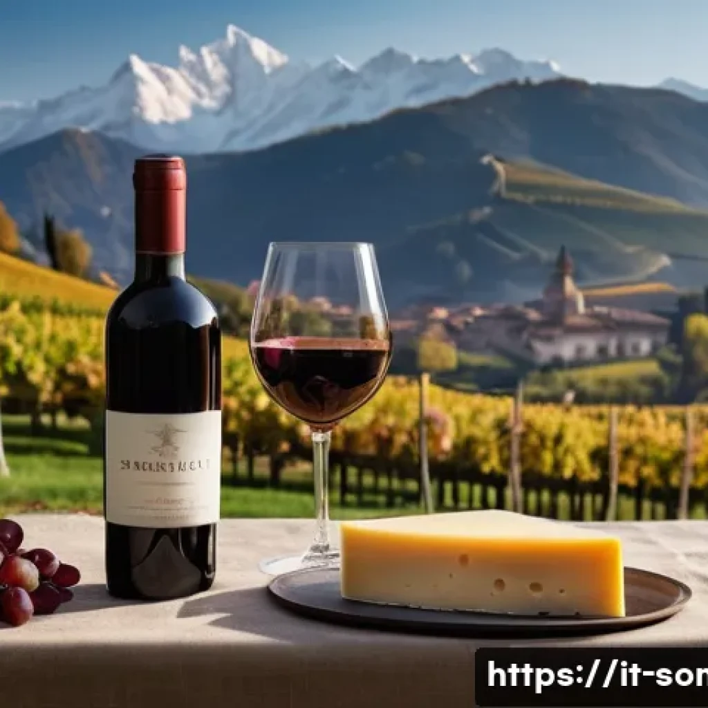 와인 산지별 특성과 맛의 차이 - **Northern Italian Alpine and Vineyard Elegance:**
"A sophisticated and serene panoramic view en...