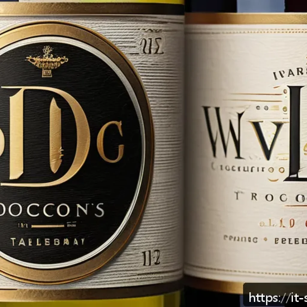 소믈리에의 와인 추천 노하우 - A detailed close-up of an elegant Italian wine bottle label featuring classic design elements: the d...
