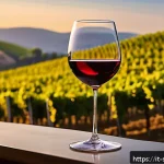 Home 22 소믈리에가 사용하는 와인 용어집 - A sophisticated wine tasting scene set in an elegant Italian vineyard terrace during golden hour, fe...