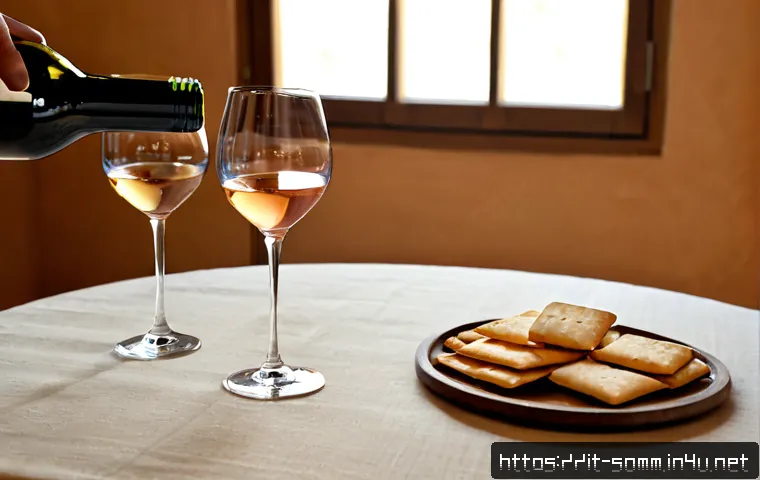 와인 테이스팅 실무 기초 - Photorealistic Italian wine tasting training scene, a neatly arranged tasting mat with three clear s...